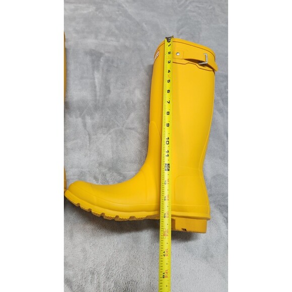 Hunter Women's Size 7M Yellow Exclusive Original Tall Boots New with Box - Picture 6 of 7